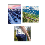 Epic Train Journeys From Above: 2-DVD + Book + Tote