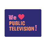 We Heart Public Television Car Magnet