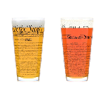 Declaration of Independence and Constitution Set of 2 Pint Glasses